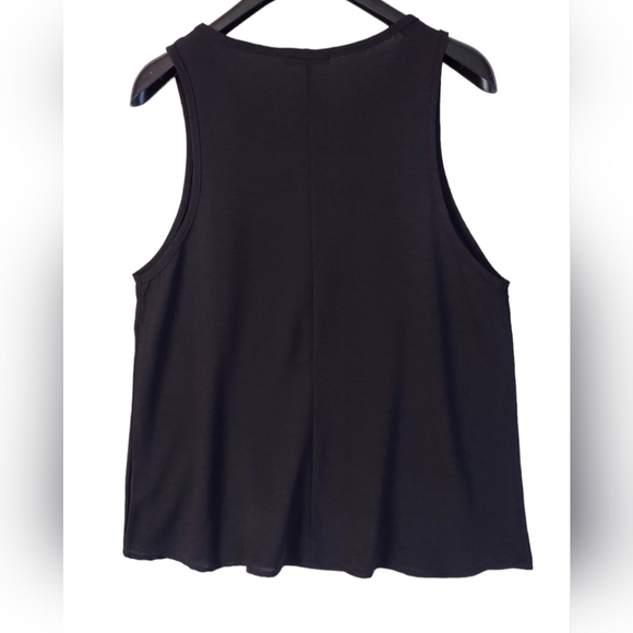 Tres Bien Womens Linen Tank Top Size XL Black Round Neck Sleeveless Pullover New - Picture 9 of 10